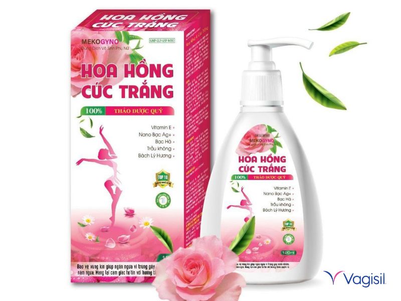 dung dịch vệ sinh phụ nữ hoa hồng
